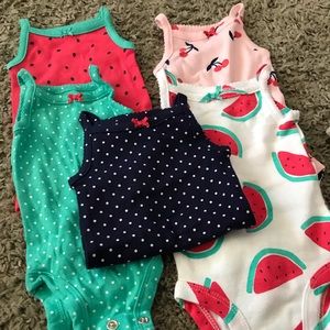 Newborn baby girl onesies lot